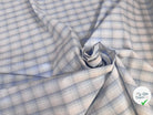 POPELINE COTON CARREAUX FOND BLANC BLEU - My Little Coupon