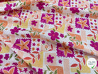 POPELINE COTON DIGITAL FLOWERS – FUCHSIA - My Little Coupon
