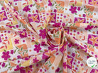 POPELINE COTON DIGITAL FLOWERS – FUCHSIA - My Little Coupon