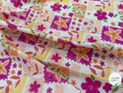 POPELINE COTON DIGITAL FLOWERS – FUCHSIA - My Little Coupon