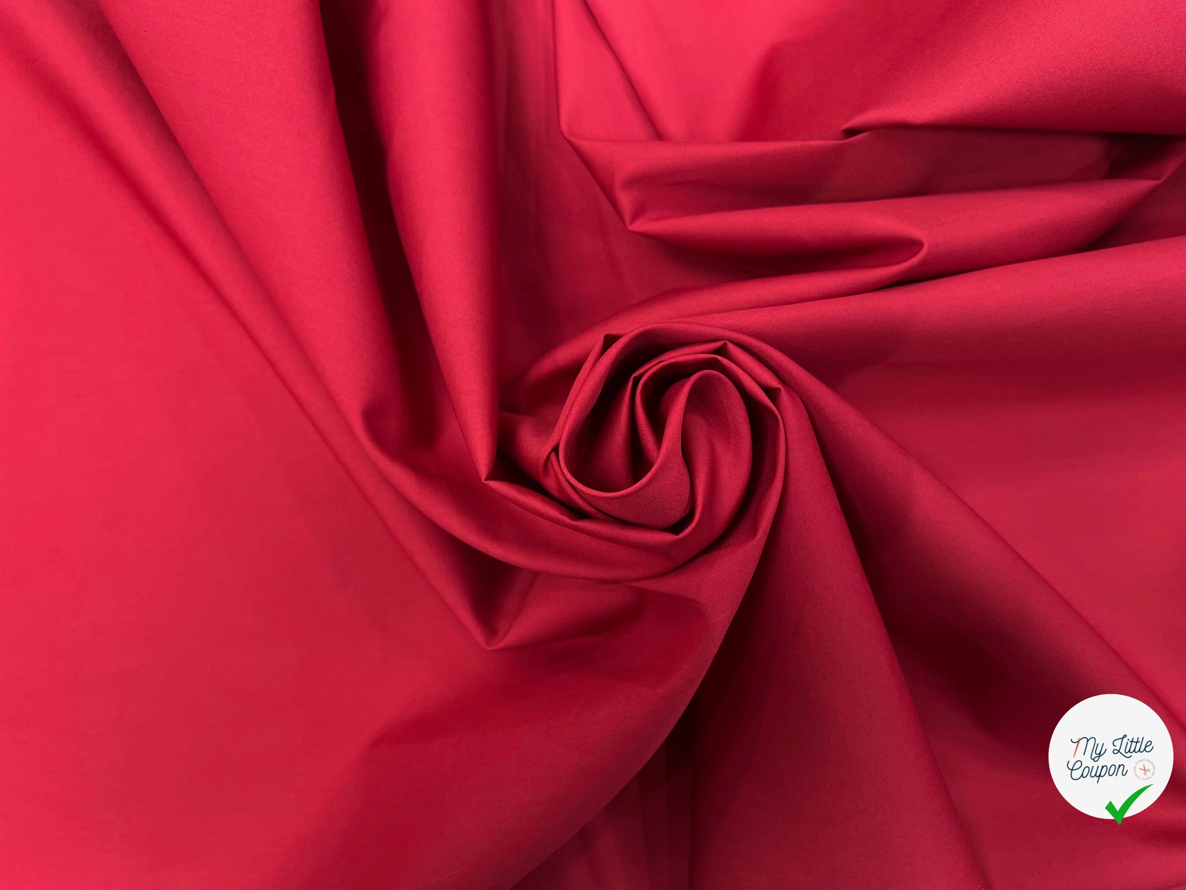 POPELINE COTON MERCERISE GRIOTTE LAIZE 150 - My Little Coupon
