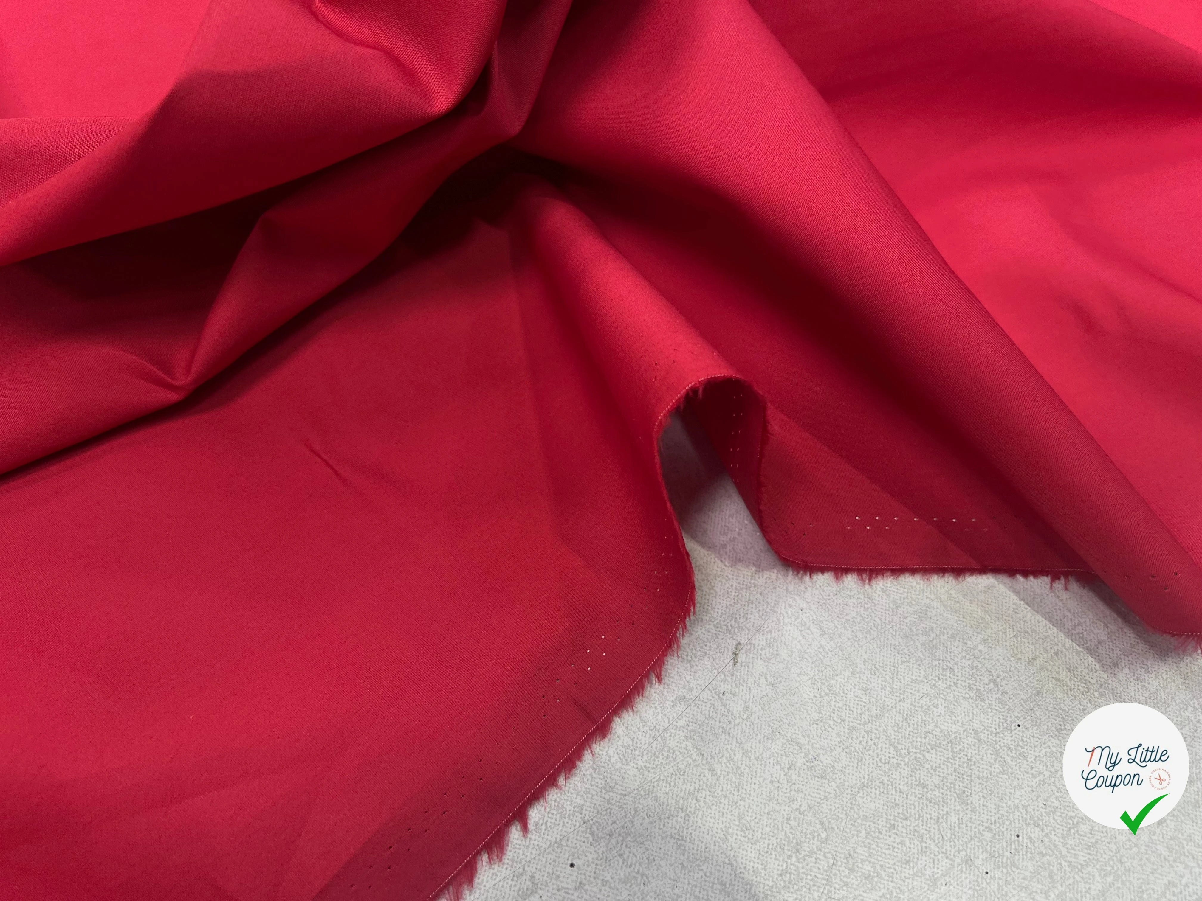 POPELINE COTON MERCERISE GRIOTTE LAIZE 150 - My Little Coupon