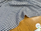 POPELINE COTON RAYURES GRIS BLEU & BLANC - My Little Coupon