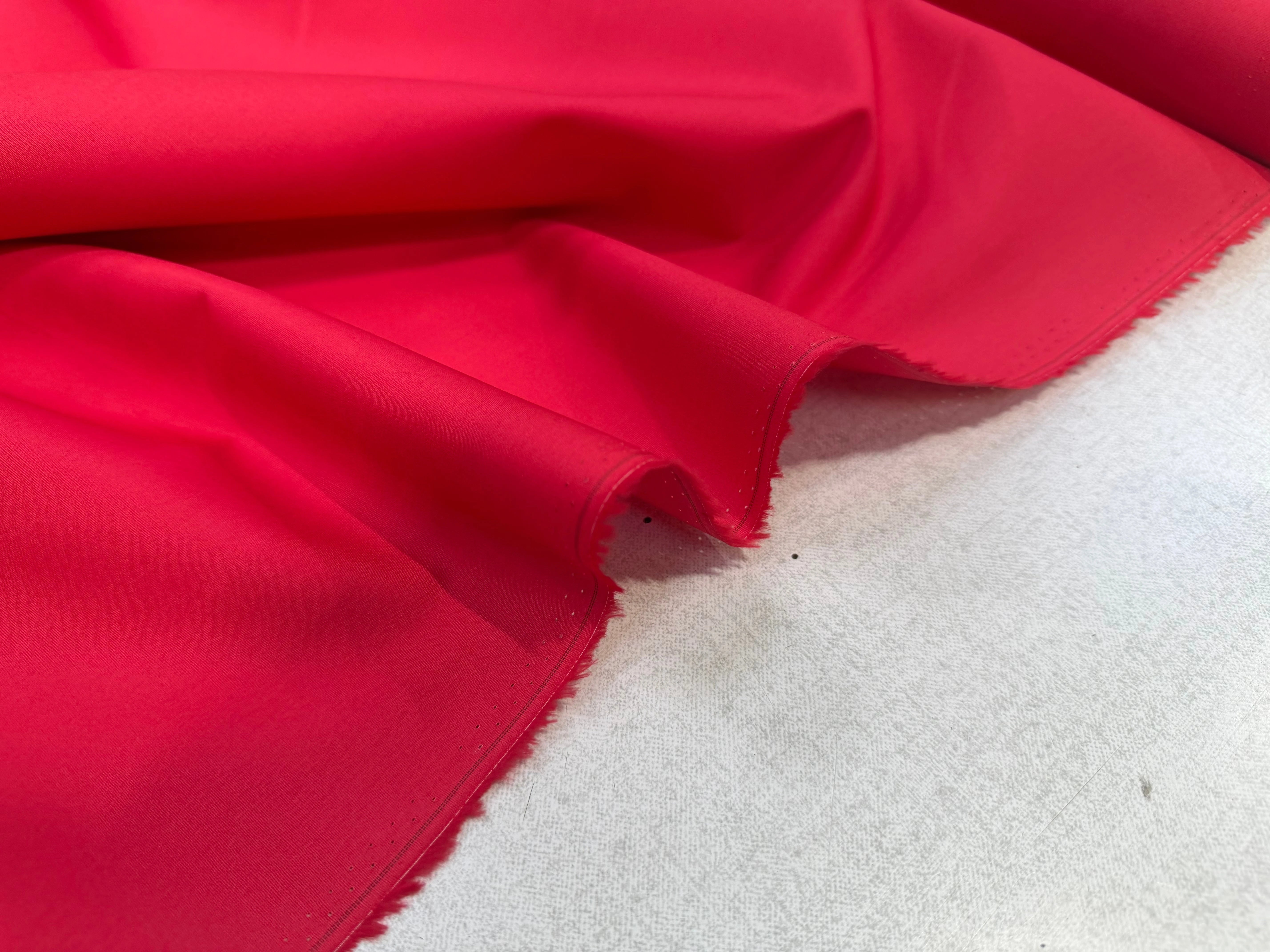 POPELINE COTON ROUGE LAIZE 150 - My Little Coupon