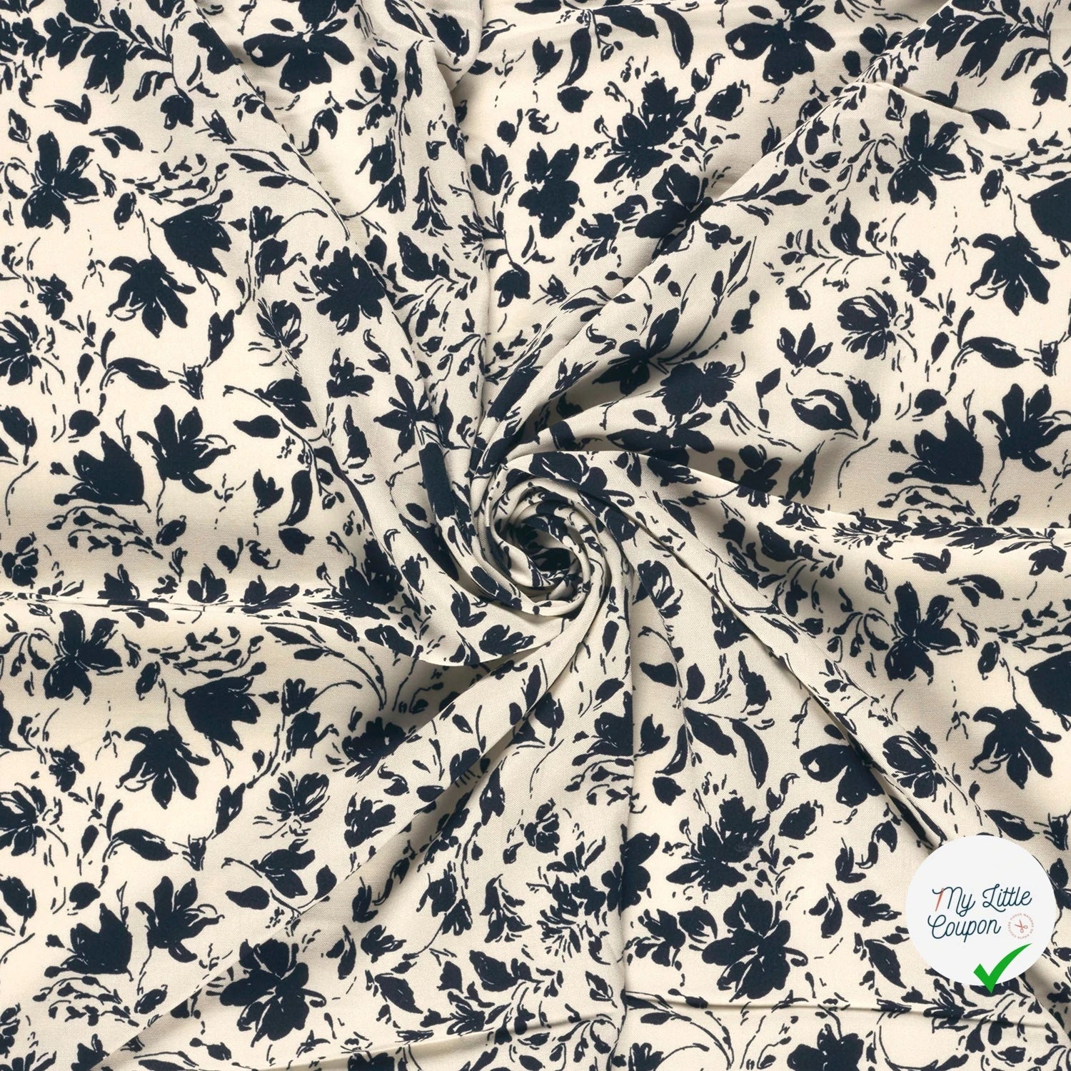 POPELINE DE BAMBOU FLOWERS 2 - My Little Coupon