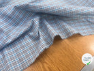 POPELINE DE CARREAUX GRIS BLEU BLANC - My Little Coupon