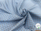 POPELINE DE CARREAUX GRIS BLEU BLANC - My Little Coupon