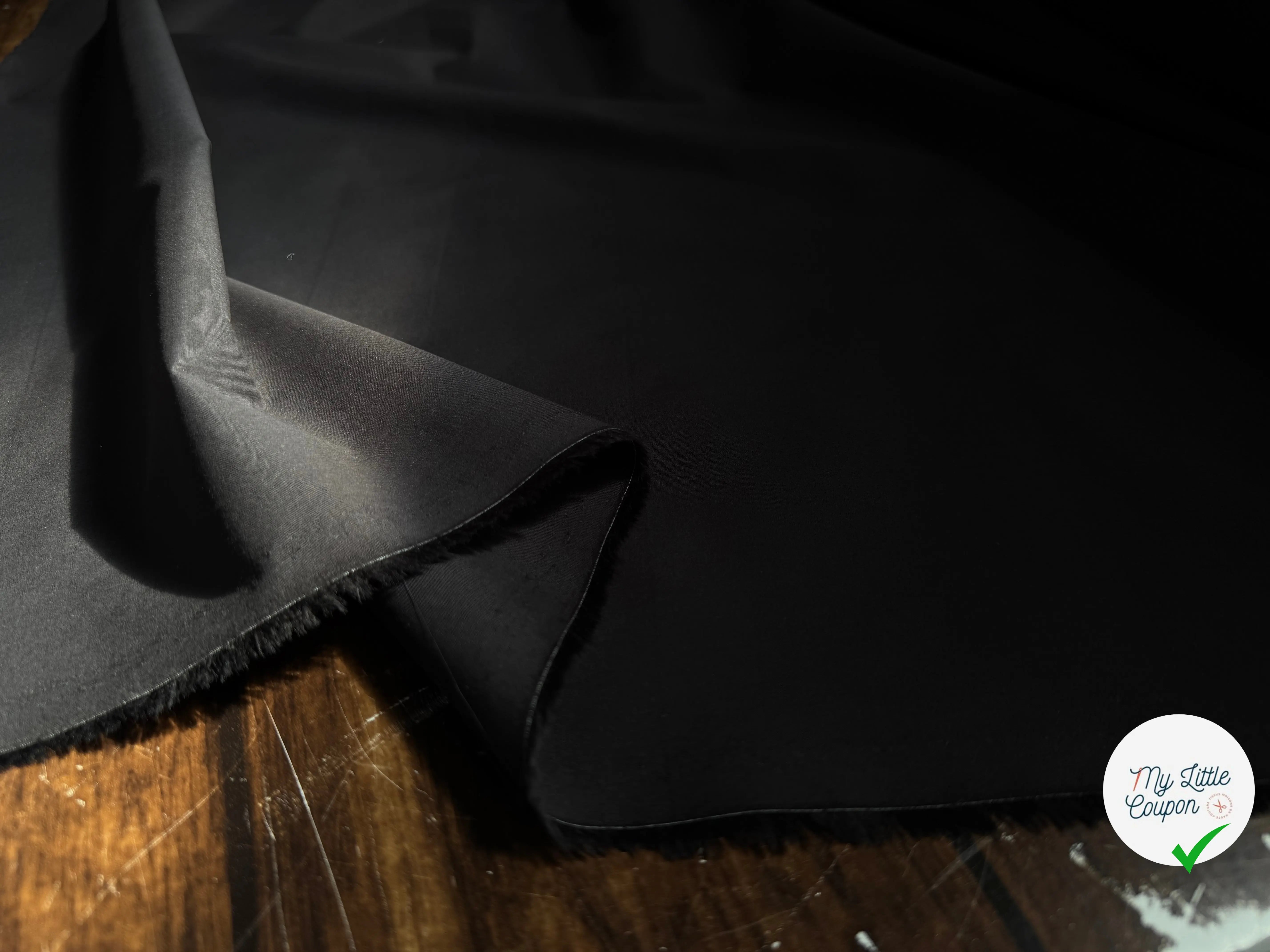 POPELINE DE COTON 100% COTON UNIE NOIRE - My Little Coupon