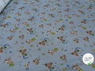POPELINE DE COTON 120 FILS ENFANT PETITE SOURIS BLEU - My Little Coupon