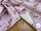 POPELINE DE COTON 120 FILS ENFANT PETITE SOURIS ROSE - My Little Coupon