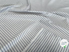 POPELINE DE COTON À RAYURE BLEU FOND BLANC - My Little Coupon