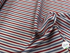 POPELINE DE COTON À RAYURES BLEUES ET ROUGES 153CM - My Little Coupon