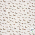 POPELINE DE COTON AVIONS DE CHASSE FOND BLANC CASSÉ - My Little Coupon