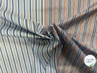 POPELINE DE COTON BICOLORE À RAYURES BLEU/ BLEU THÉ BLANC ET ROUGE/ ORANGE - My Little Coupon
