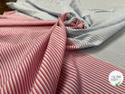 POPELINE DE COTON BICOLORE À RAYURES BLEU ET ROSE - My Little Coupon