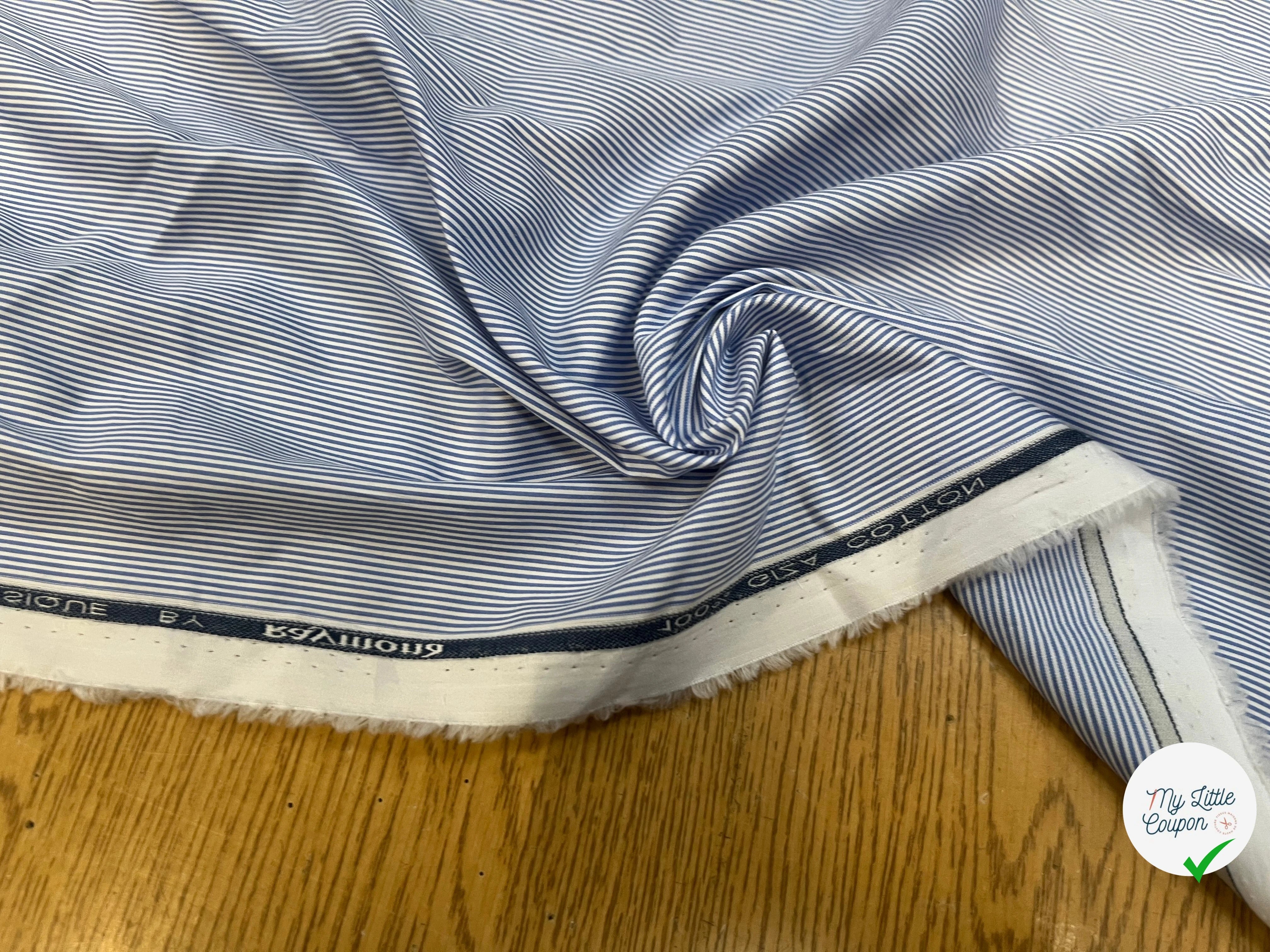 POPELINE DE COTON BICOLORE BLEU ET ORANGE BY RAYMOND - My Little Coupon