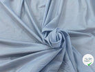POPELINE DE COTON BLANC A FINES RAYURES BLEU CIEL - My Little Coupon