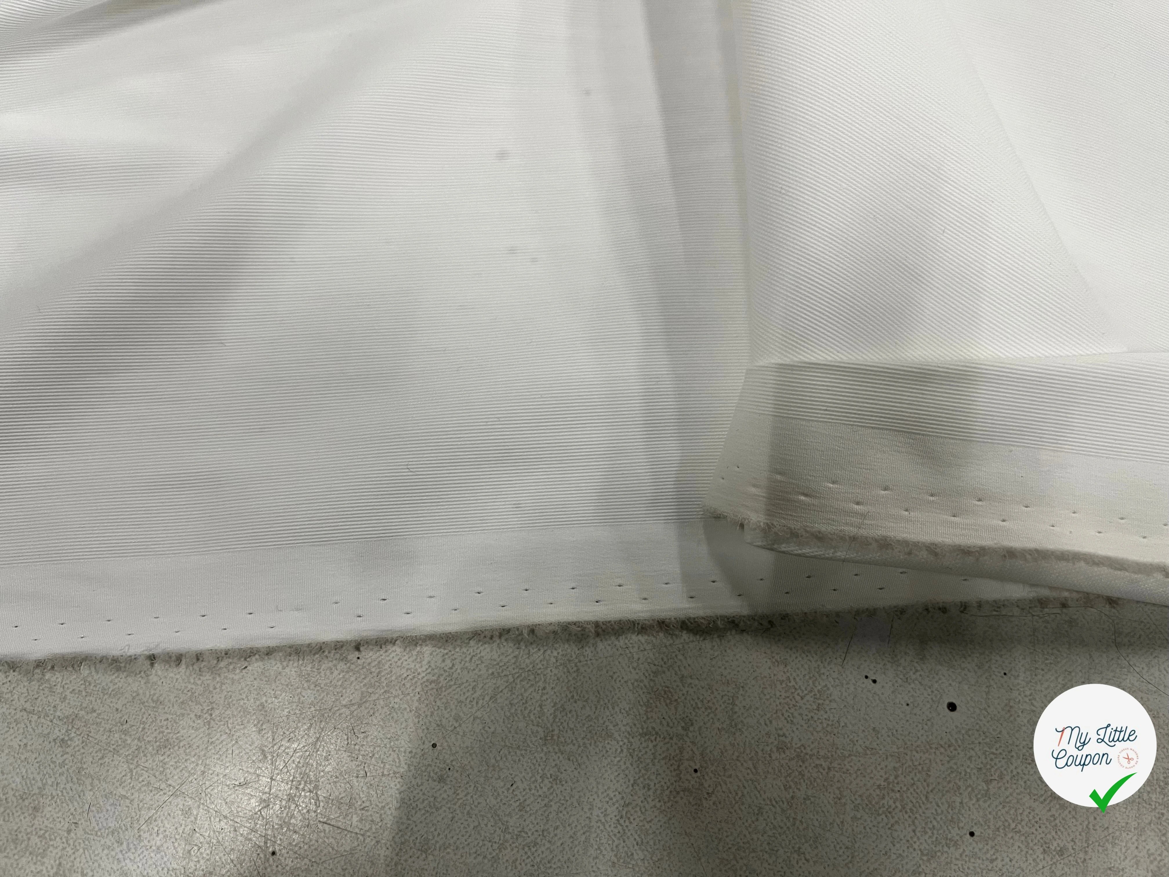 POPELINE DE COTON BLANCE AVEC DE FINES RAYURES 150CM - My Little Coupon