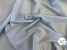 POPELINE DE COTON BLANCHE A RAYURES BLEU CIEL - My Little Coupon