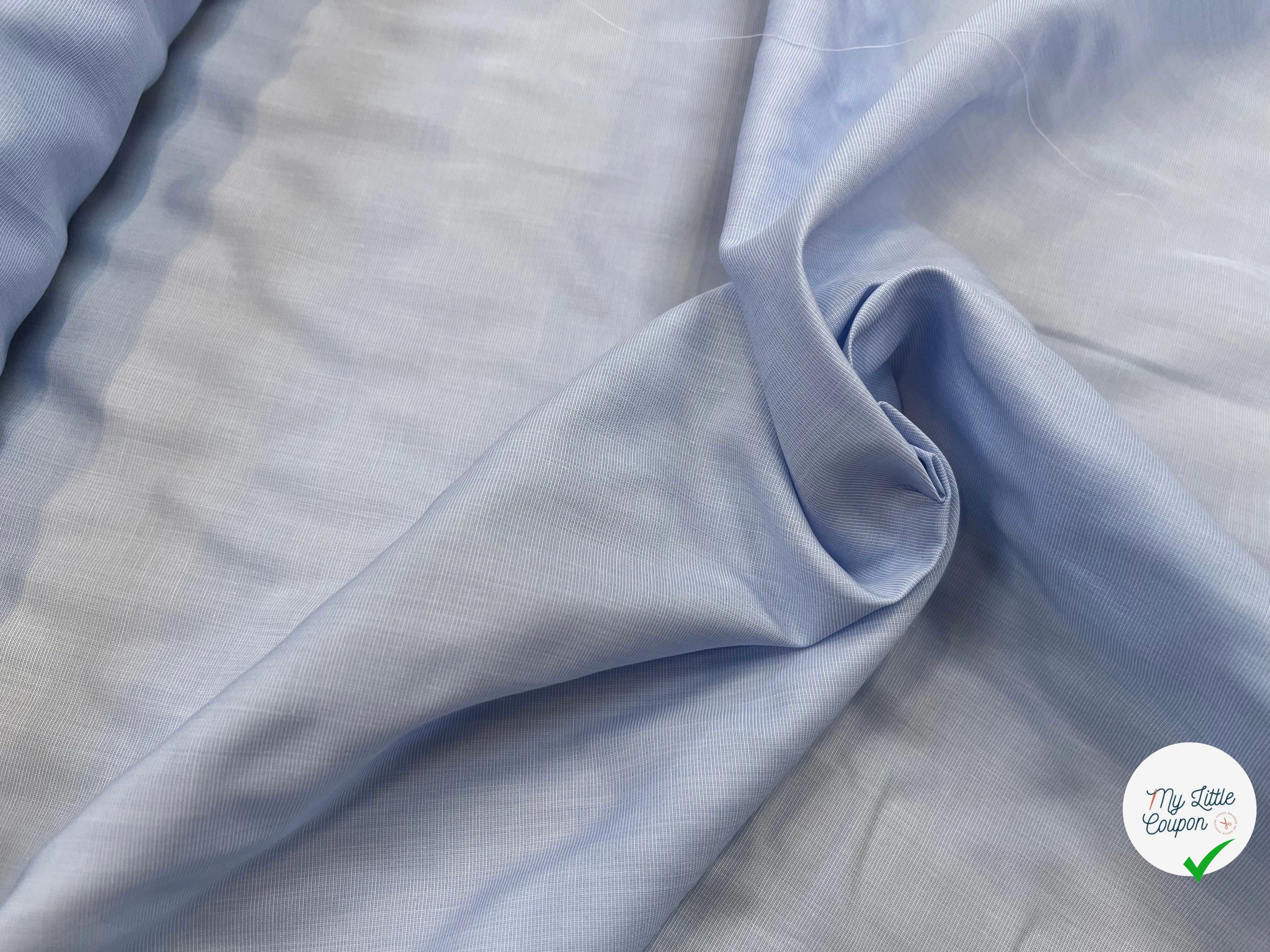 POPELINE DE COTON BLEU CIEL CHIC 150CM - My Little Coupon