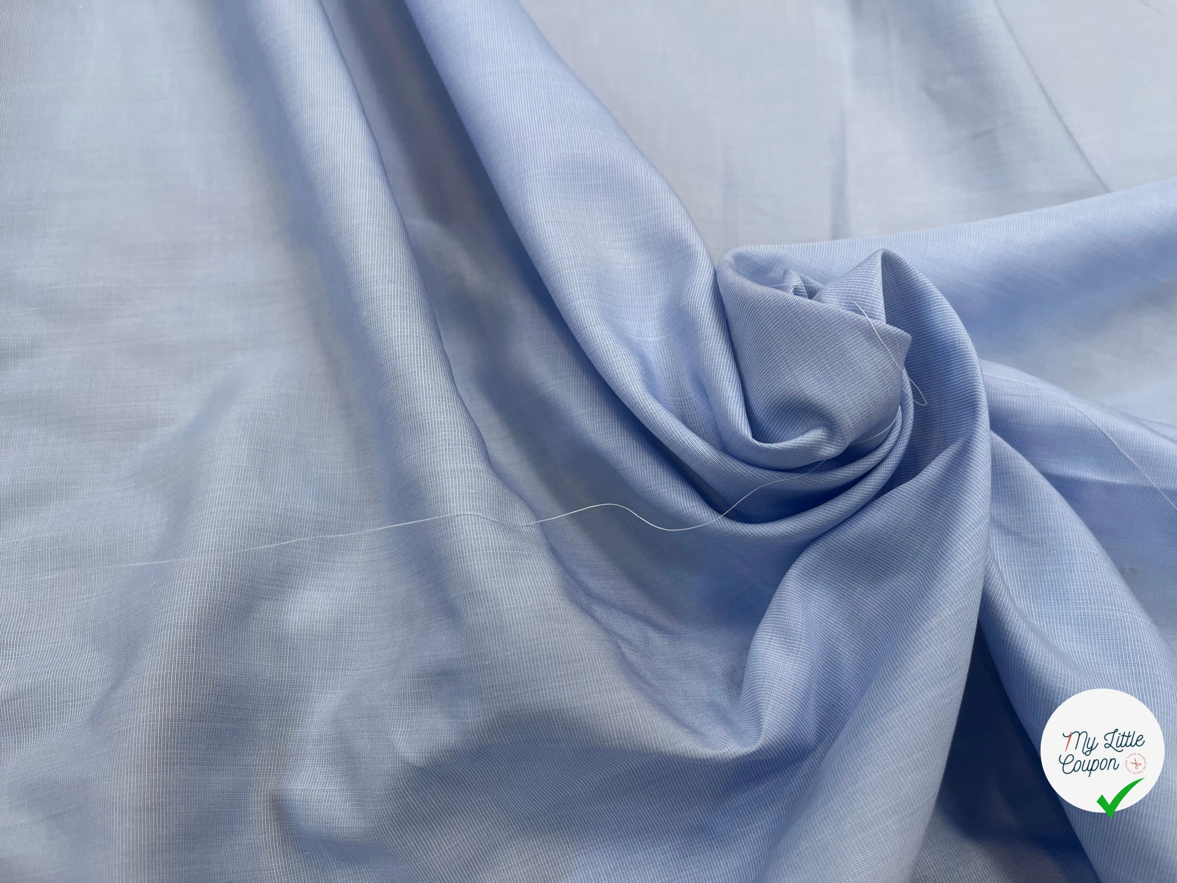 POPELINE DE COTON BLEU CIEL CHIC 150CM - My Little Coupon