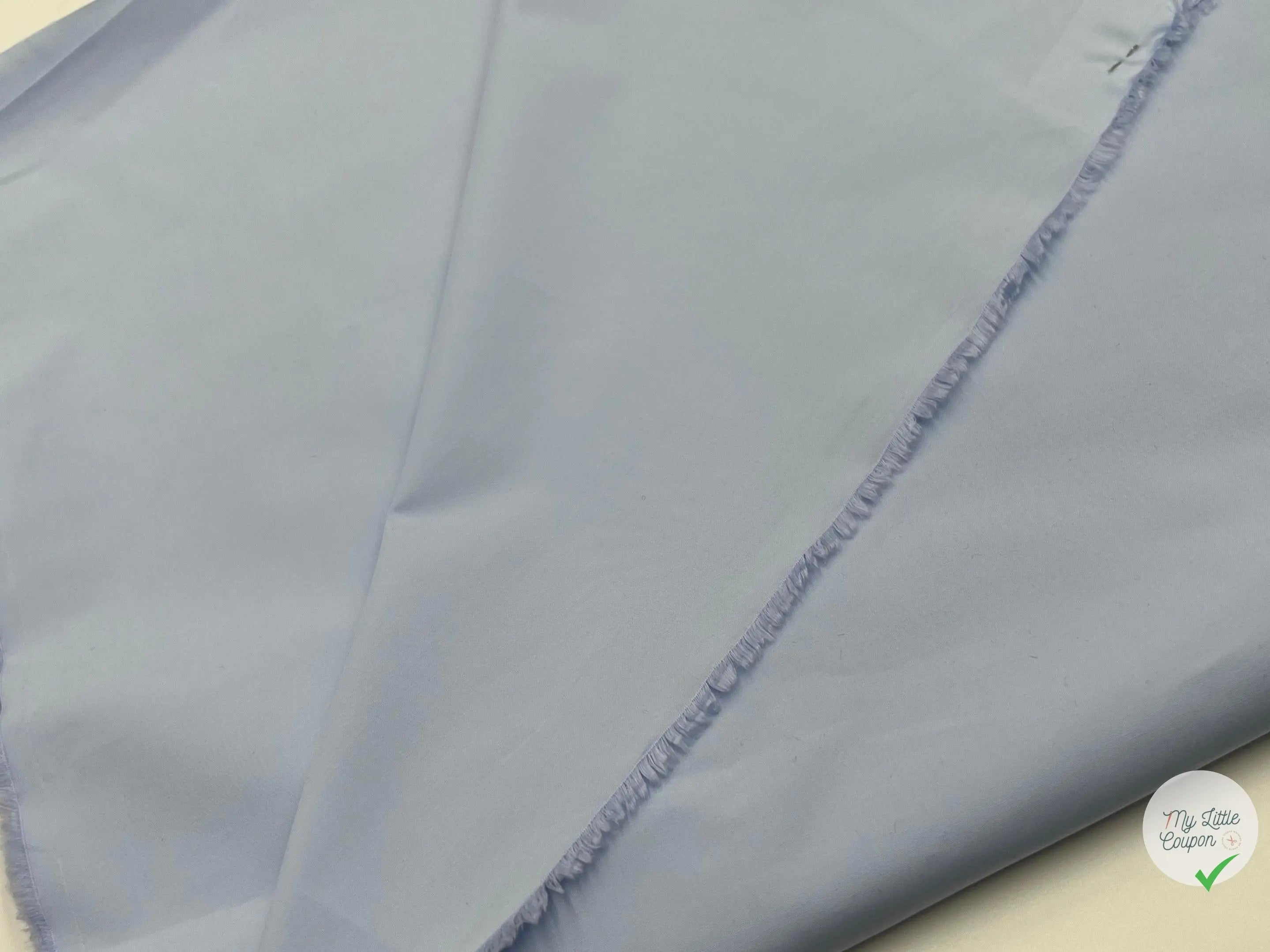 POPELINE DE COTON BLEU CIEL - My Little Coupon - tissu - coudre