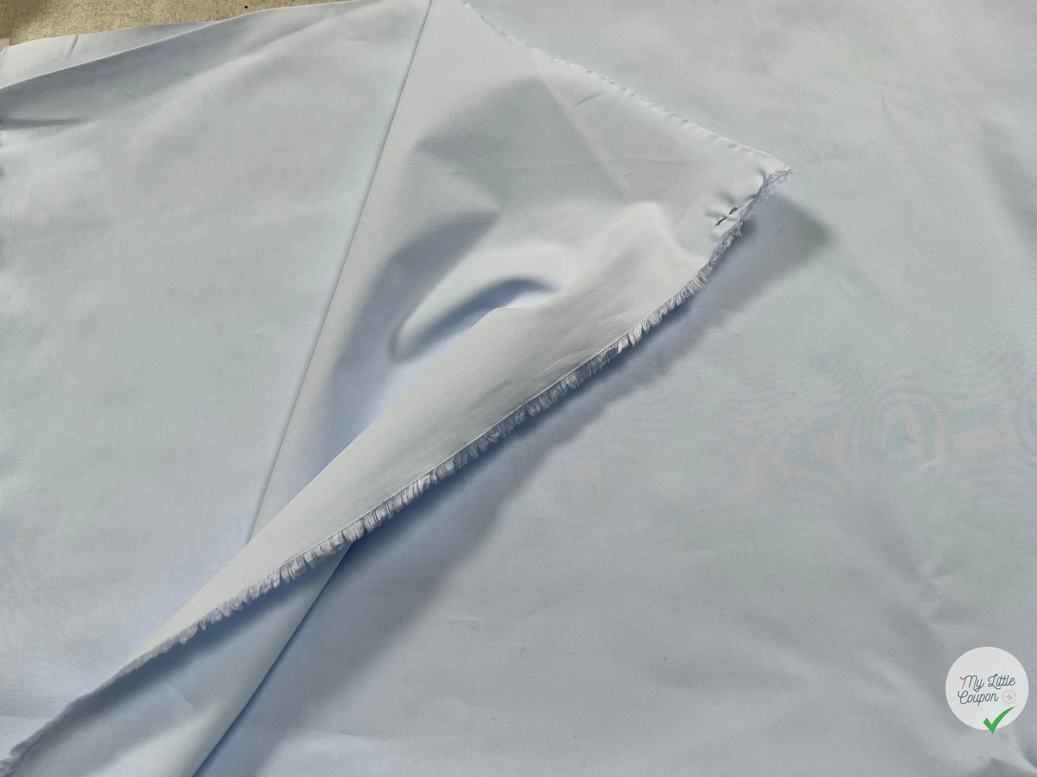 POPELINE DE COTON BLEU CIEL - My Little Coupon - tissu - coudre