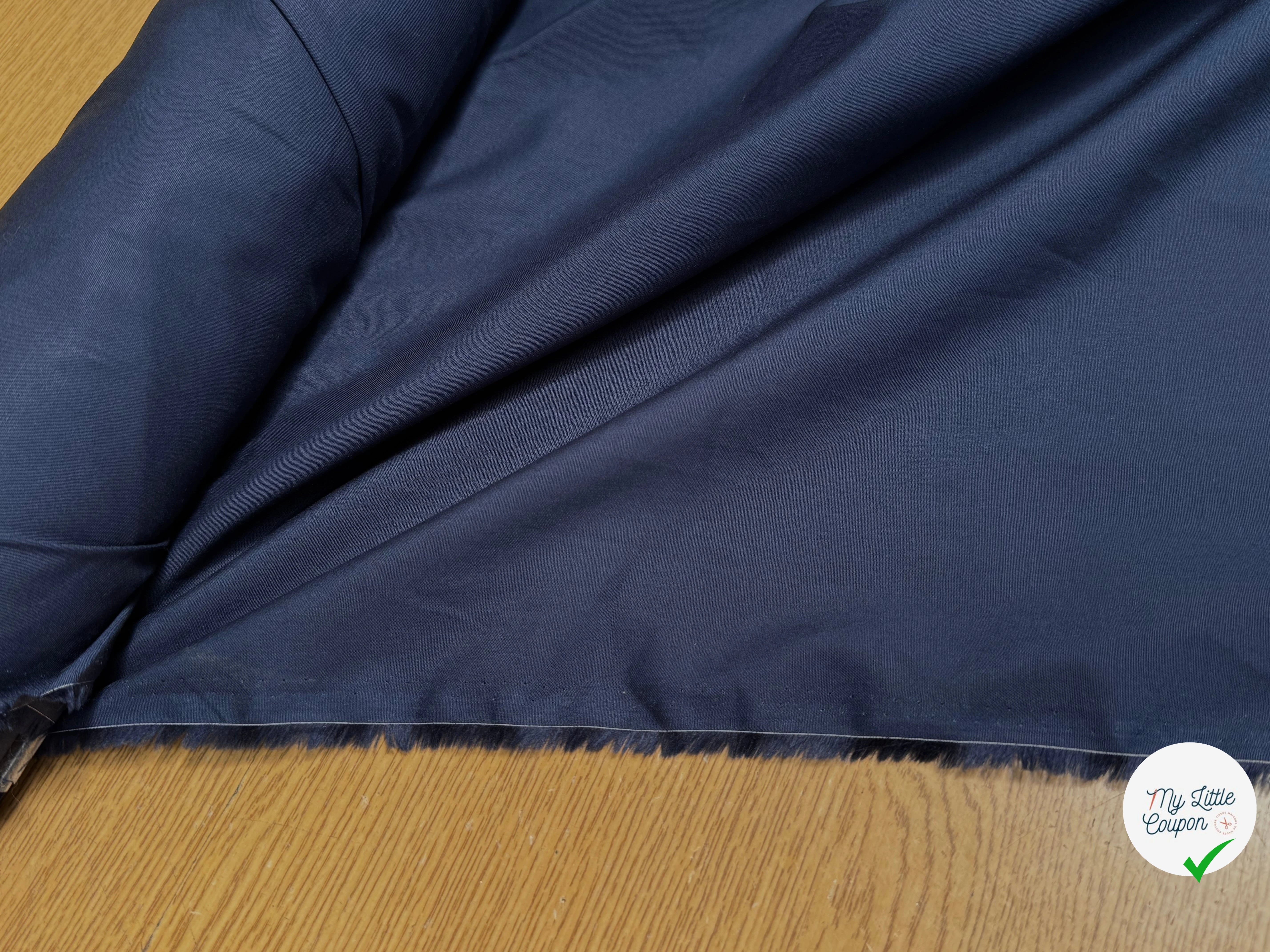 POPELINE DE COTON BLEU DENIM QUALITÉ COUTURE - My Little Coupon
