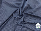 POPELINE DE COTON BLEU MARINE A PETITS CARREAUX BLANC - My Little Coupon