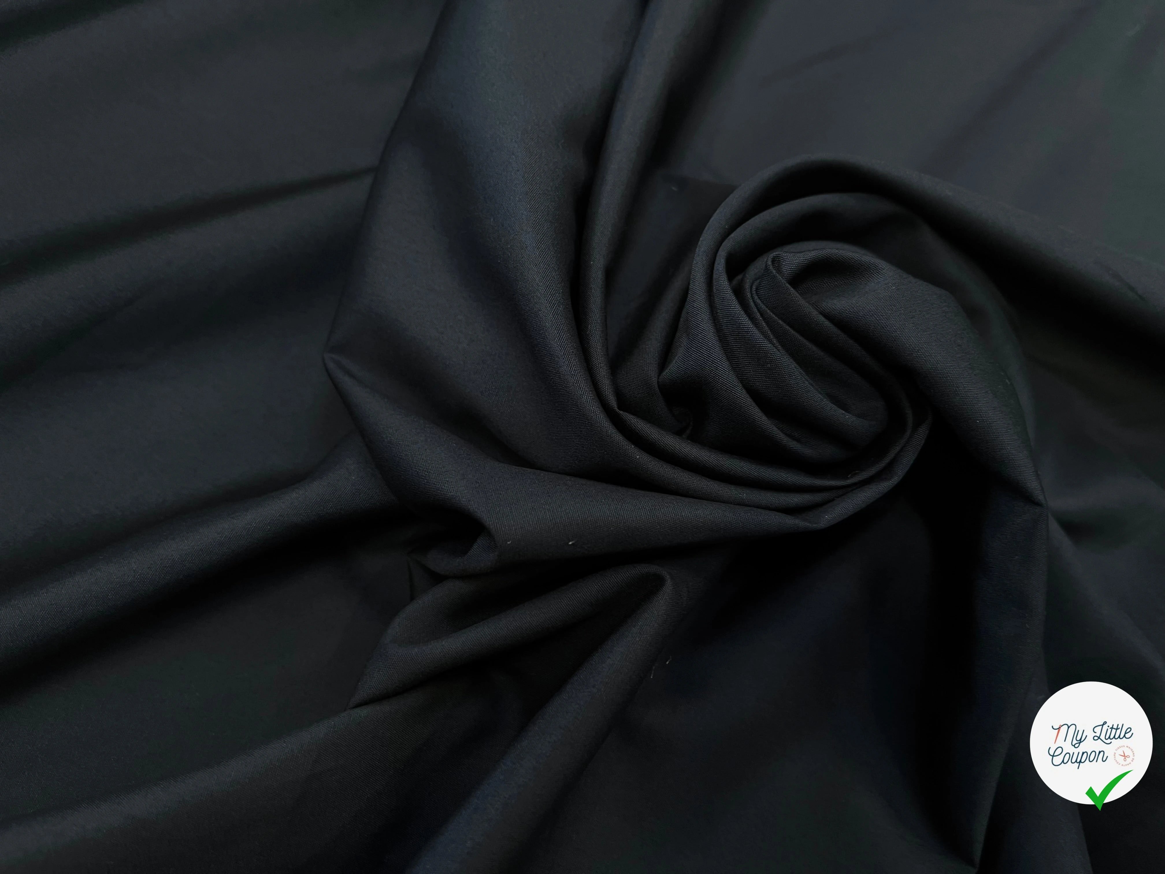 POPELINE DE COTON BLEU NUIT SUBLIME 150CM - My Little Coupon
