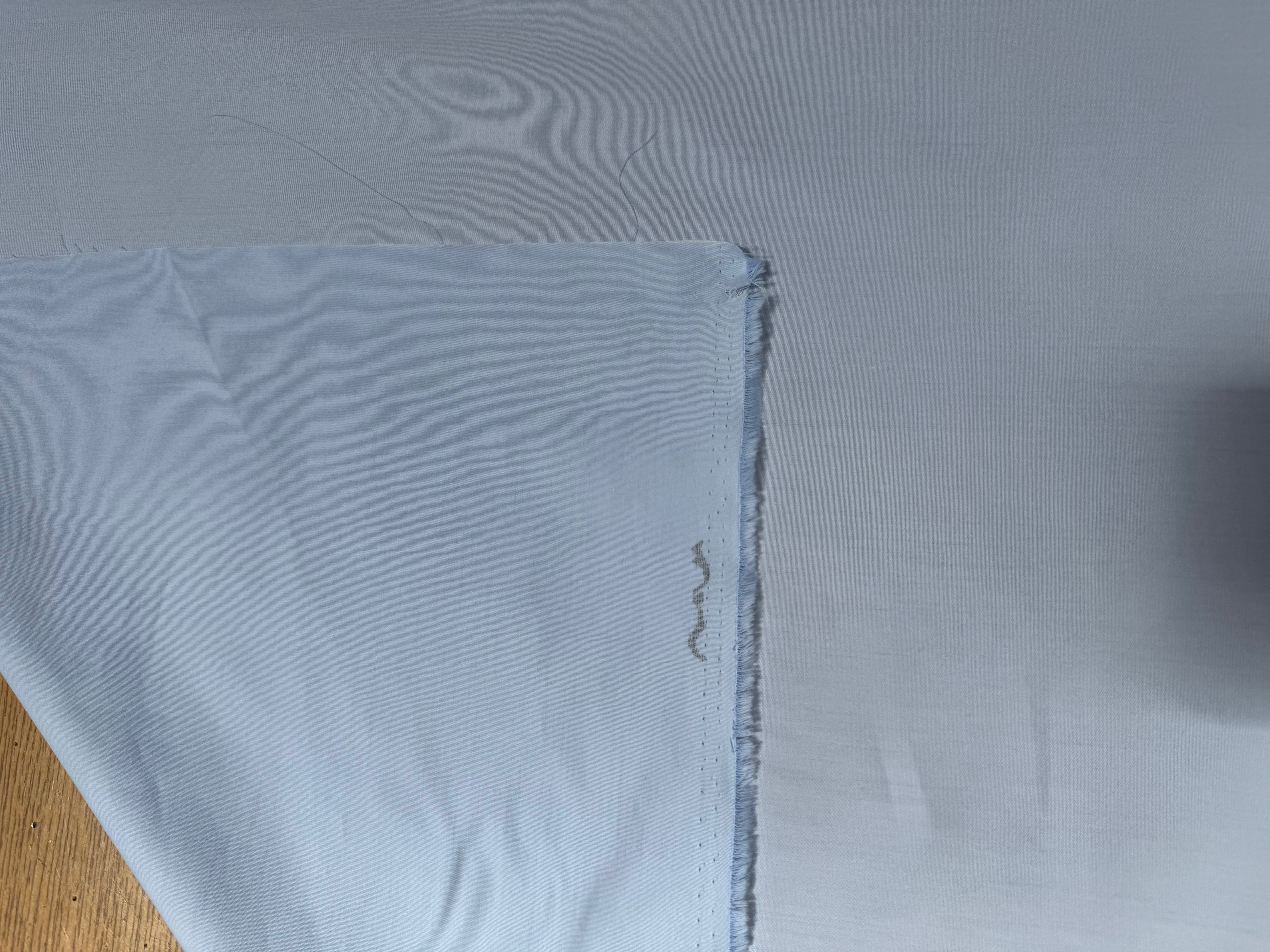 POPELINE DE COTON BLEU PASTEL UNI - My Little Coupon