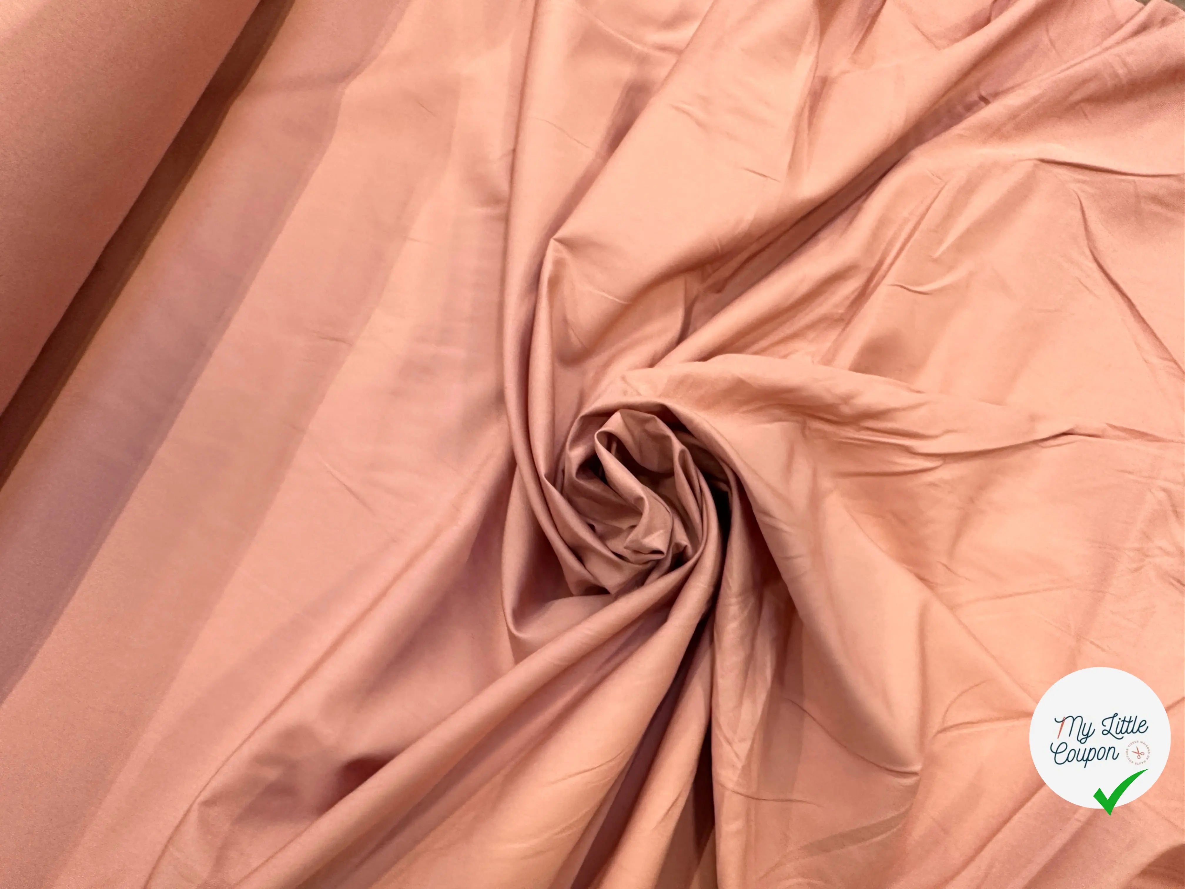 POPELINE DE COTON CAMEL NUDE - My Little Coupon