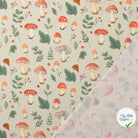 POPELINE DE COTON CHAMPIGNONS VERT - My Little Coupon