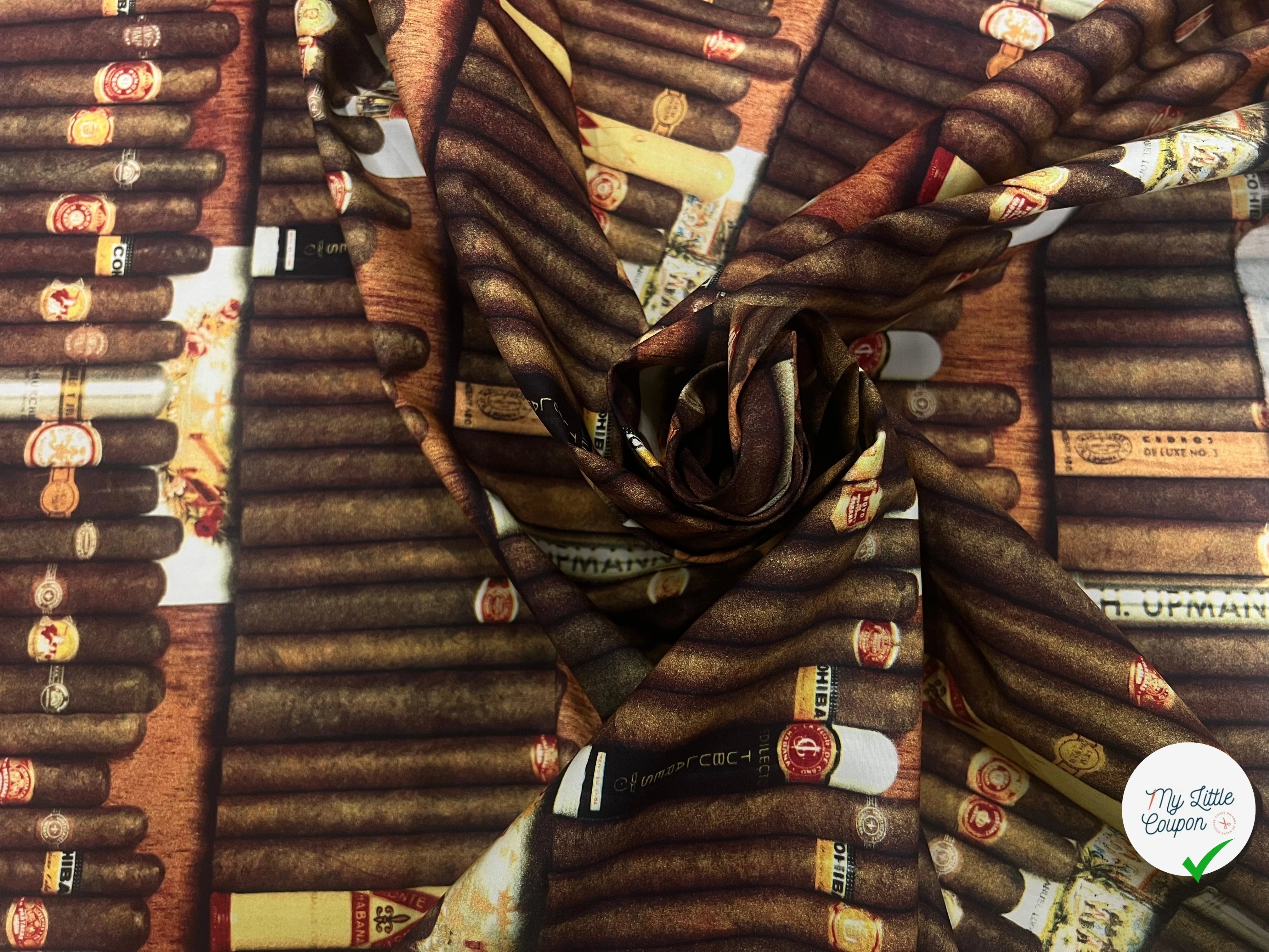 POPELINE DE COTON CIGARE - My Little Coupon