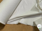 Tissu popeline de coton stretch craquante écru - détail du tissu