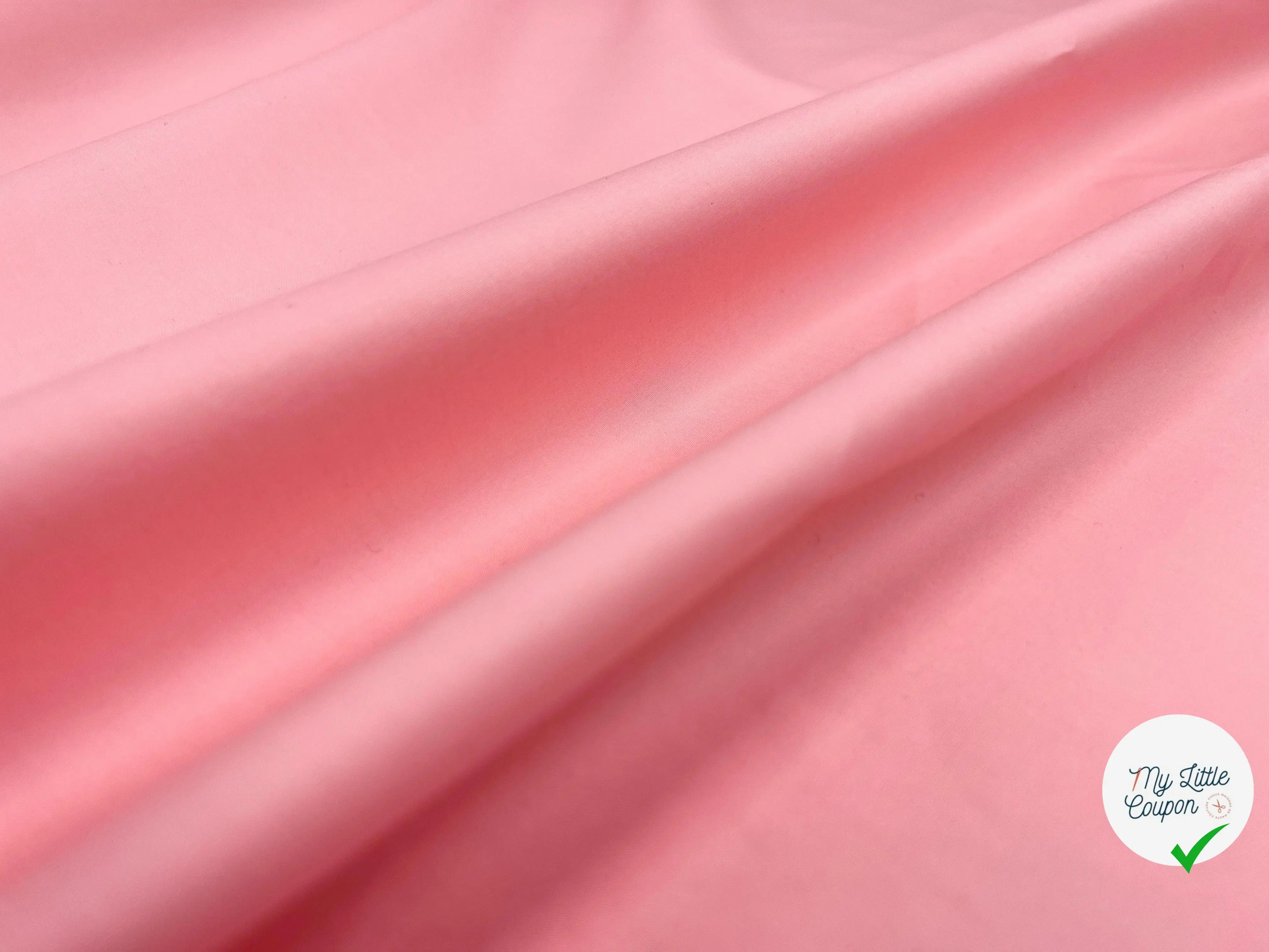 POPELINE DE COTON CRAQUANTE ROSE SOUTENU - My Little Coupon - tissu - coudre