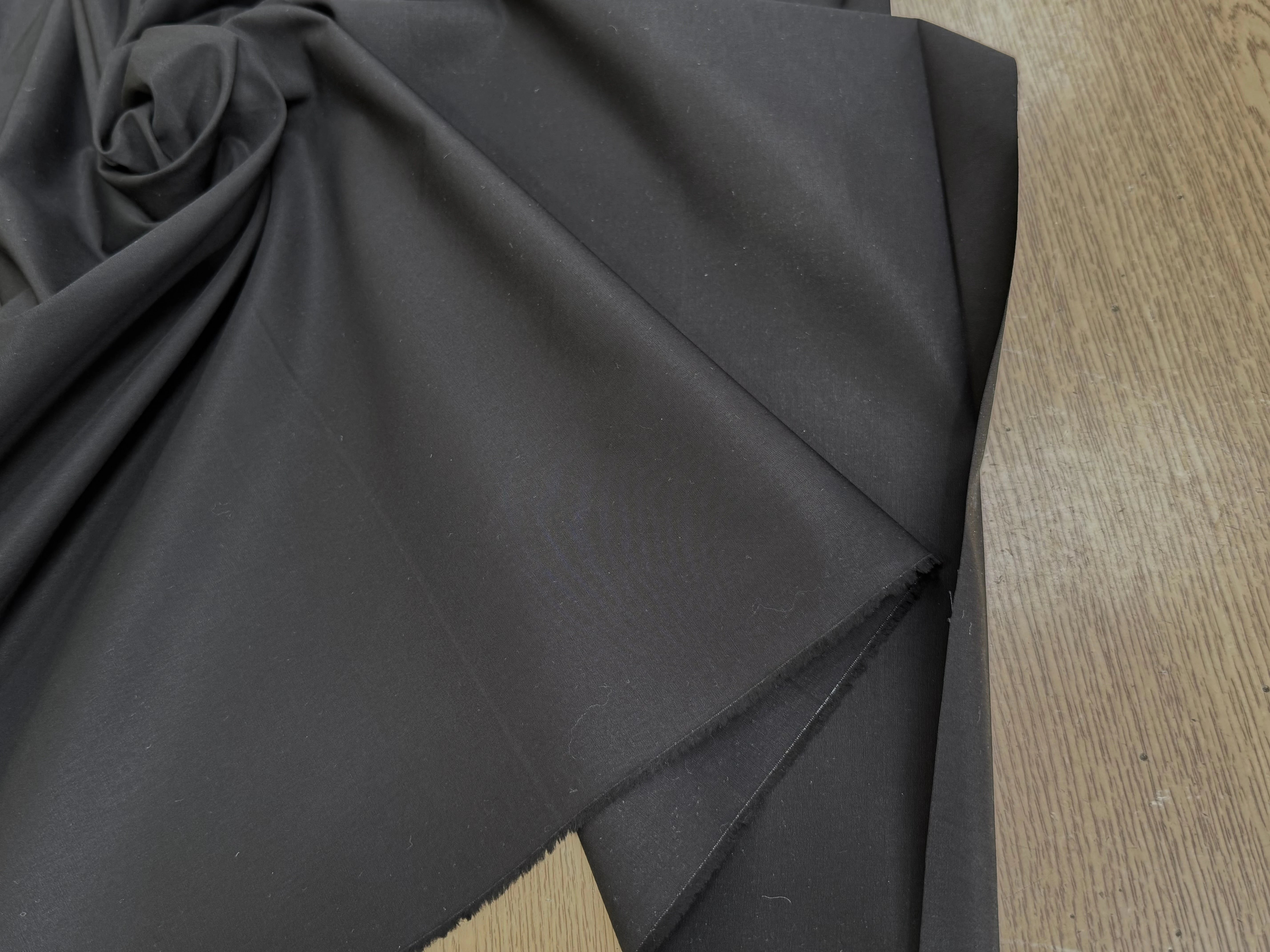 POPELINE DE COTON CRAQUANTE TENUE LOURDE QUALITÉ COUTURE NOIR - My Little Coupon