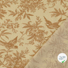 POPELINE DE COTON FEUILLES BEIGE - My Little Coupon