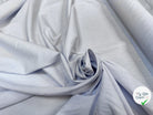 POPELINE DE COTON FINES RAYURES BLEU MARINE - My Little Coupon