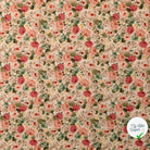 POPELINE DE COTON FLEURS BLANC CASSÉ - My Little Coupon