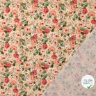 POPELINE DE COTON FLEURS BLANC CASSÉ - My Little Coupon