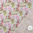 POPELINE DE COTON FLEURS BLEU CLAIR - My Little Coupon