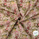 POPELINE DE COTON FLEURS ROSE POUDRÉ - My Little Coupon