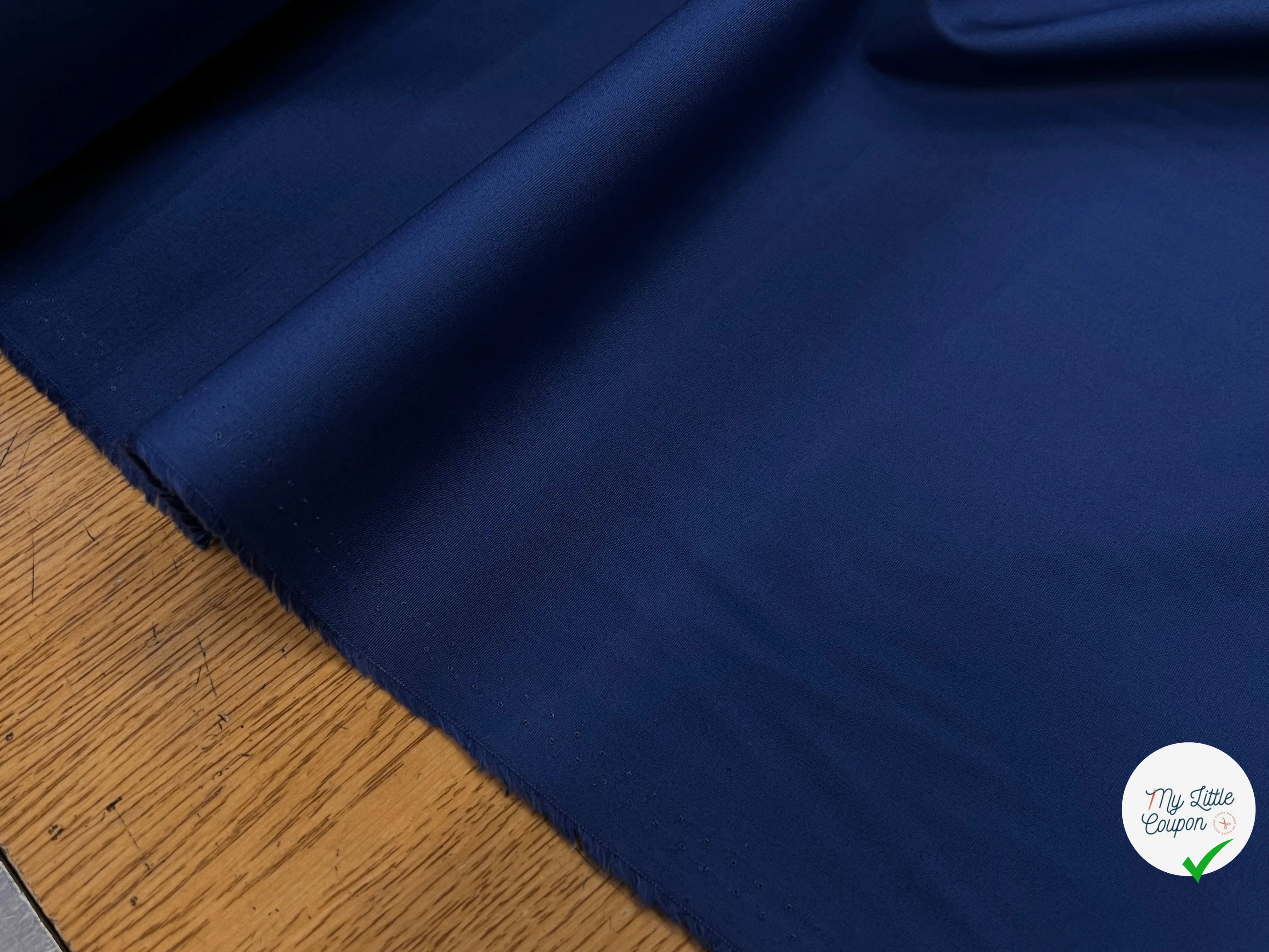 POPELINE DE COTON FLUIDE BLEU 100% COTON 115CM - My Little Coupon