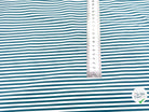 POPELINE DE COTON FLUIDE STRETCH À RAYURES BLEU TEAL - My Little Coupon