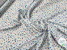 POPELINE DE COTON FOND BLANC MOTIF PERROQUETS - My Little Coupon