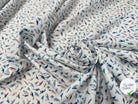 POPELINE DE COTON FOND BLANC MOTIF PERROQUETS - My Little Coupon