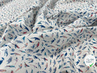 POPELINE DE COTON FOND BLANC MOTIF PERROQUETS - My Little Coupon