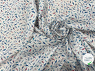 POPELINE DE COTON FOND BLANC MOTIF PERROQUETS - My Little Coupon