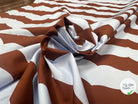 POPELINE DE COTON FOND BLEU CIEL MOTIFS HIRONDELLE MARRONS - My Little Coupon